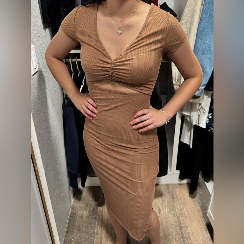 Elegant Tan Dress